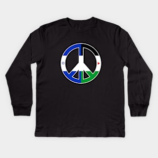 Peace and Love Symbol Kids Long Sleeve T-Shirt